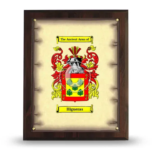 Higueras Coat of Arms Plaque