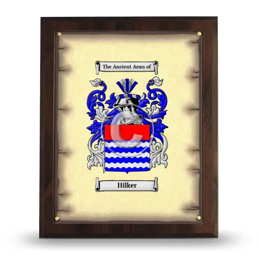 Hilker Coat of Arms Plaque
