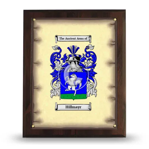 Hillmayr Coat of Arms Plaque