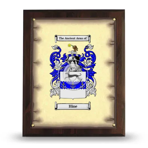 Hine Coat of Arms Plaque