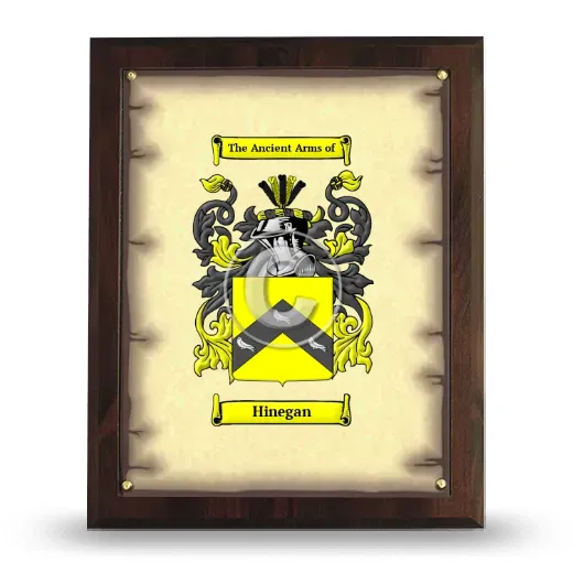 Hinegan Coat of Arms Plaque