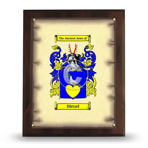 Hirtzel Coat of Arms Plaque