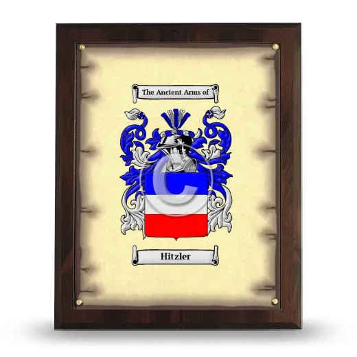 Hitzler Coat of Arms Plaque