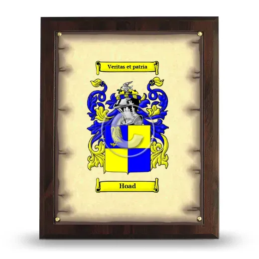 Hoad Coat of Arms Plaque