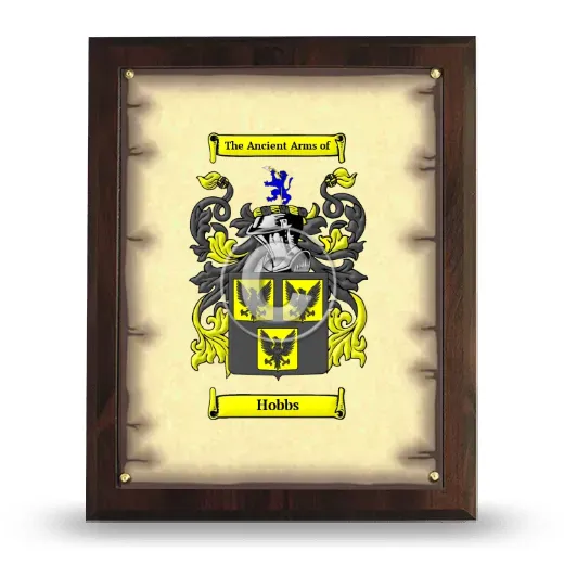 Hobbs Coat of Arms Plaque