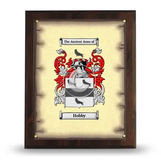 Hobby Coat of Arms Plaque