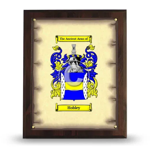Hobley Coat of Arms Plaque