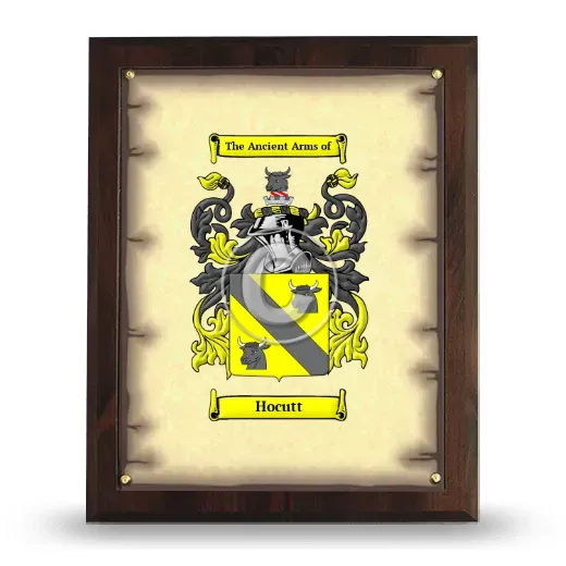 Hocutt Coat of Arms Plaque