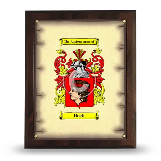 Hoeft Coat of Arms Plaque