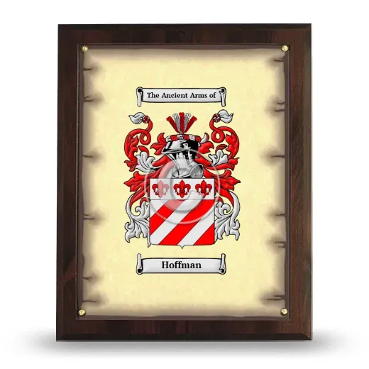 Hoffman Coat of Arms Plaque