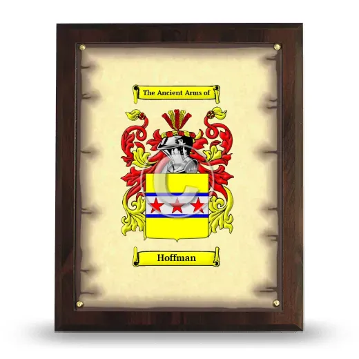 Hoffman Coat of Arms Plaque
