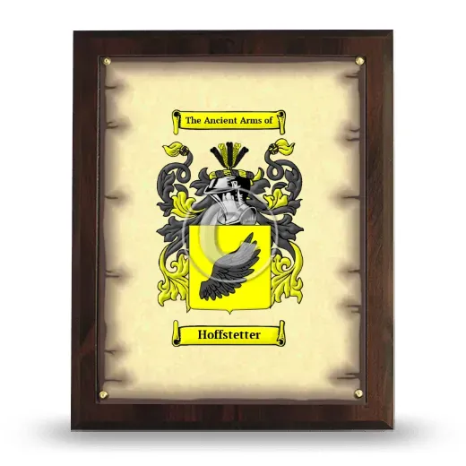 Hoffstetter Coat of Arms Plaque