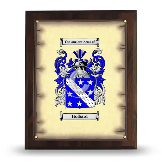 Holbard Coat of Arms Plaque