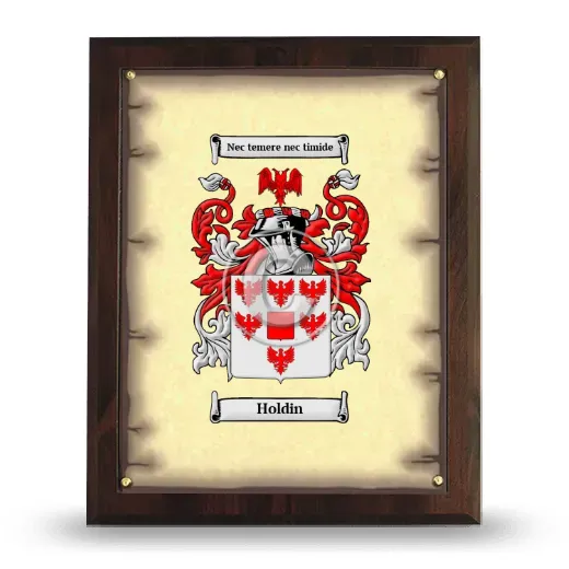Holdin Coat of Arms Plaque