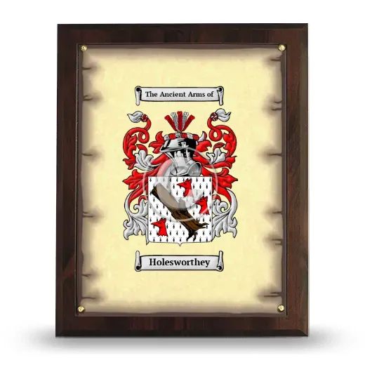 Holesworthey Coat of Arms Plaque