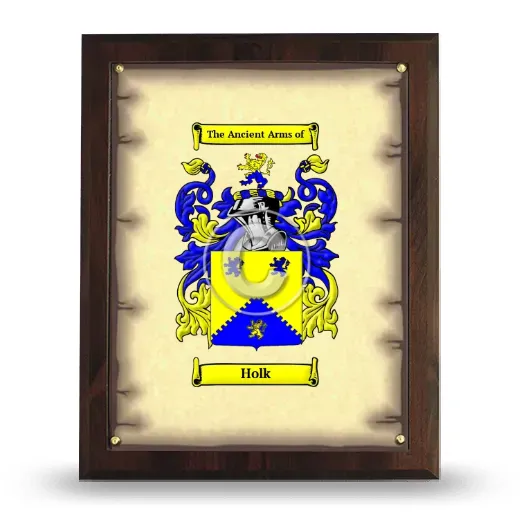 Holk Coat of Arms Plaque