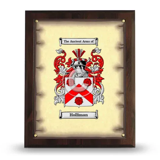 Holliman Coat of Arms Plaque
