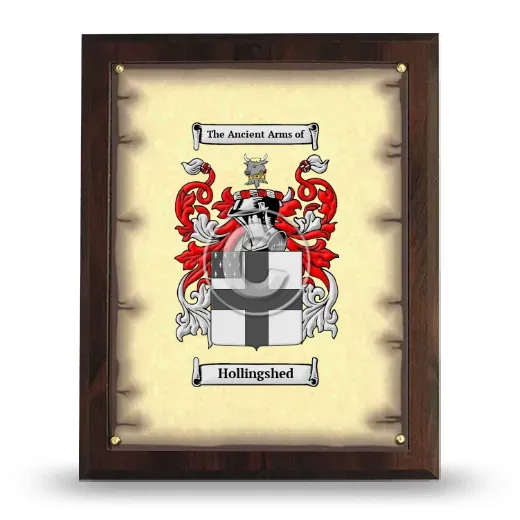 Hollingshed Coat of Arms Plaque