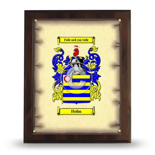 Holm Coat of Arms Plaque