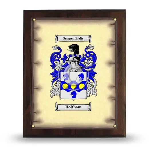Holtham Coat of Arms Plaque