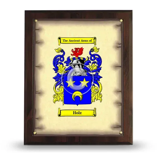 Holz Coat of Arms Plaque