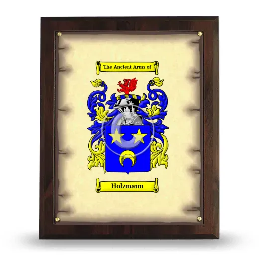Holzmann Coat of Arms Plaque