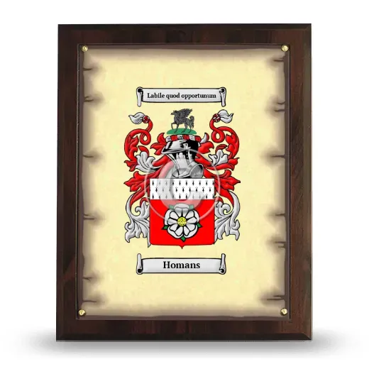 Homans Coat of Arms Plaque