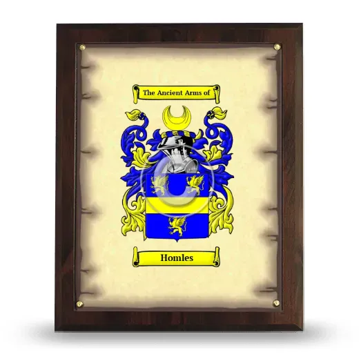 Homles Coat of Arms Plaque