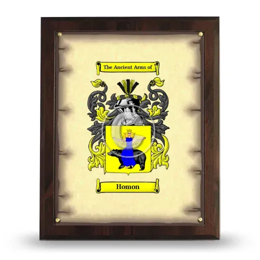Homon Coat of Arms Plaque
