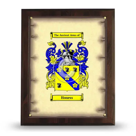 Honess Coat of Arms Plaque