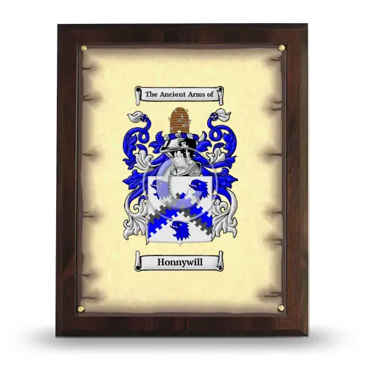 Honnywill Coat of Arms Plaque