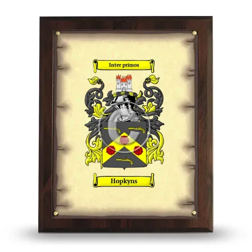 Hopkyns Coat of Arms Plaque
