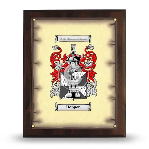Hoppen Coat of Arms Plaque