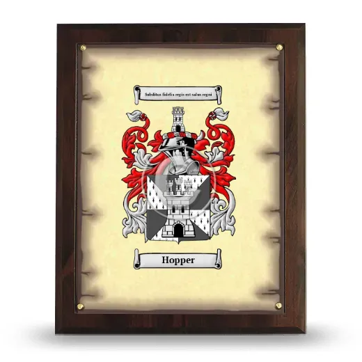 Hopper Coat of Arms Plaque