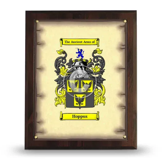 Hoppus Coat of Arms Plaque