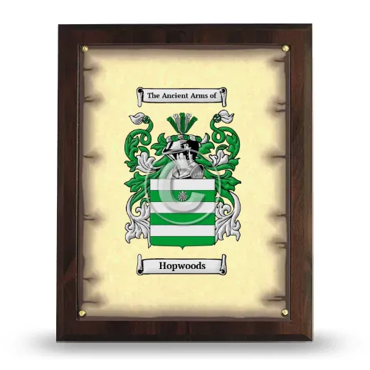 Hopwoods Coat of Arms Plaque