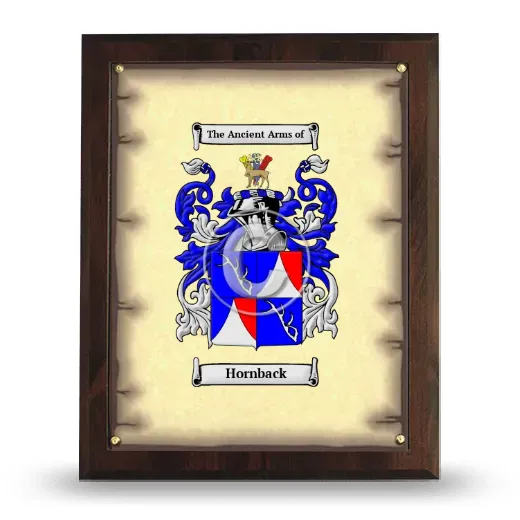 Hornback Coat of Arms Plaque
