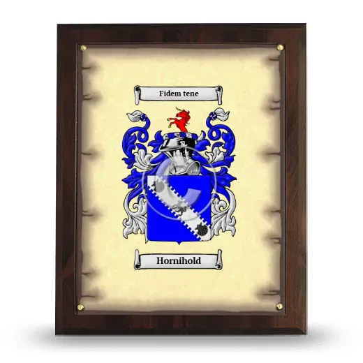 Hornihold Coat of Arms Plaque