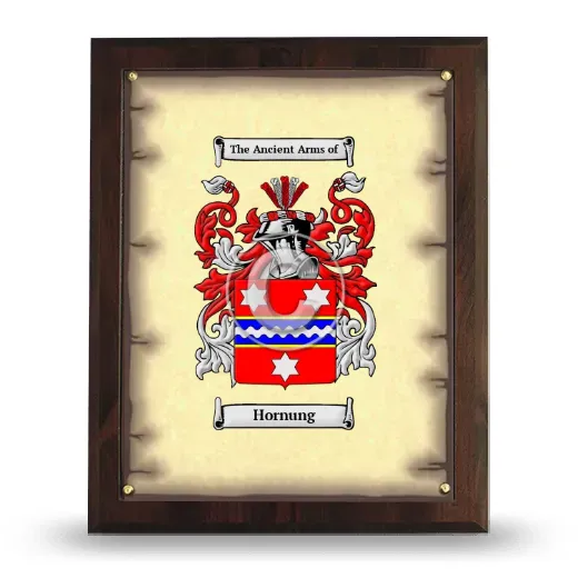 Hornung Coat of Arms Plaque