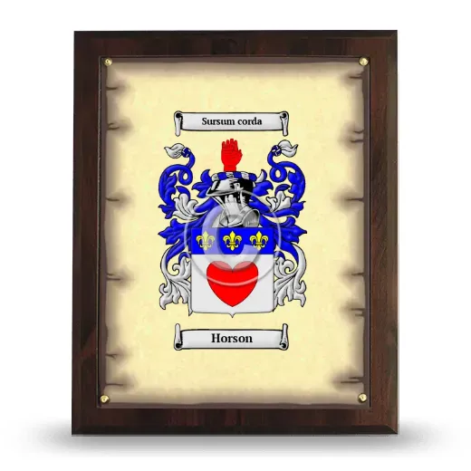 Horson Coat of Arms Plaque