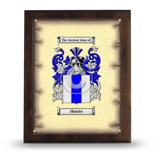Horste Coat of Arms Plaque