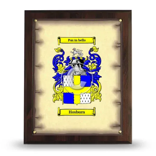 Hosburn Coat of Arms Plaque