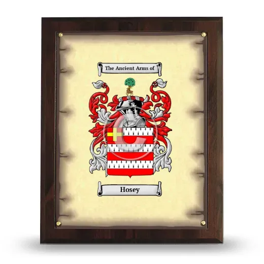 Hosey Coat of Arms Plaque