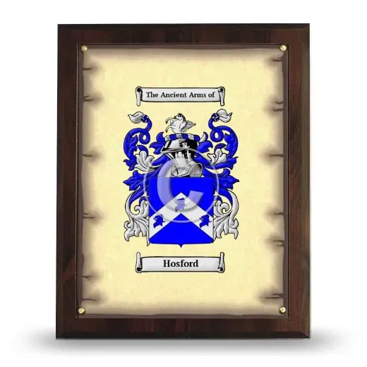 Hosford Coat of Arms Plaque
