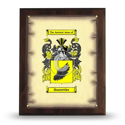 Hostettler Coat of Arms Plaque