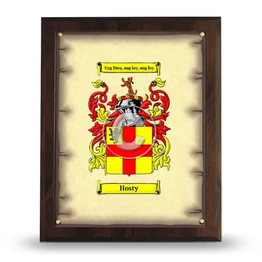 Hosty Coat of Arms Plaque
