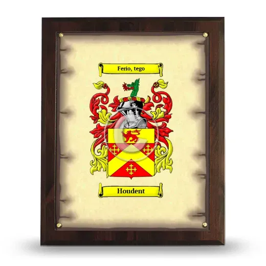 Houdent Coat of Arms Plaque