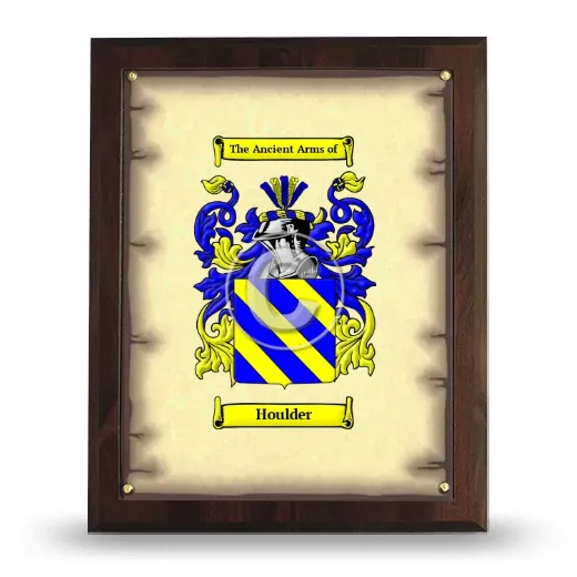 Houlder Coat of Arms Plaque