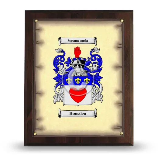 Housden Coat of Arms Plaque