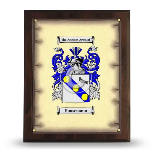Housemann Coat of Arms Plaque